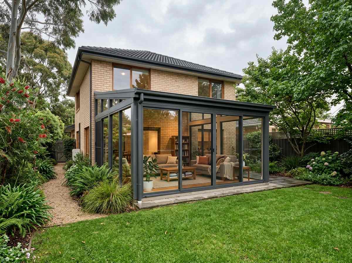 Fully enclosed insulated sunroom southern suburbs Melbourne