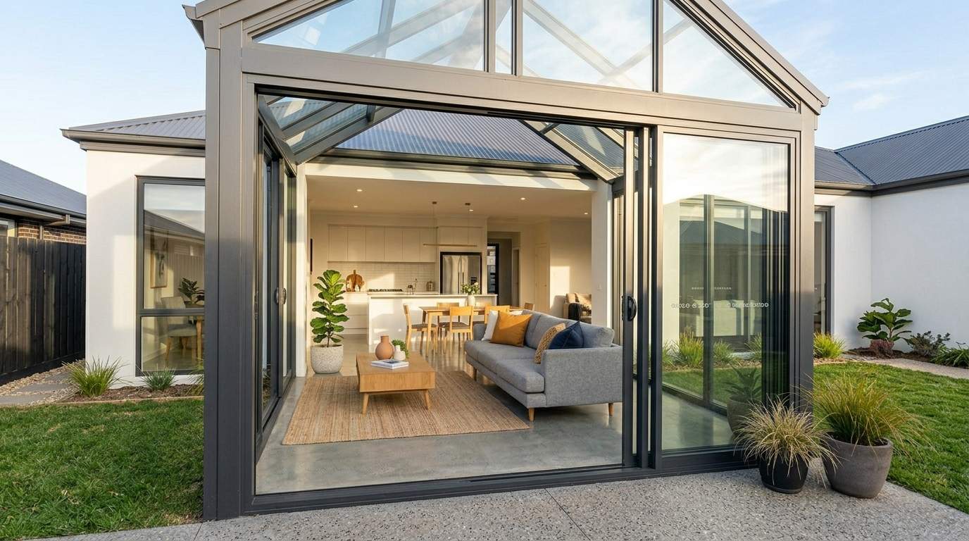 Glass Sliding Door Sunroom Melbourne